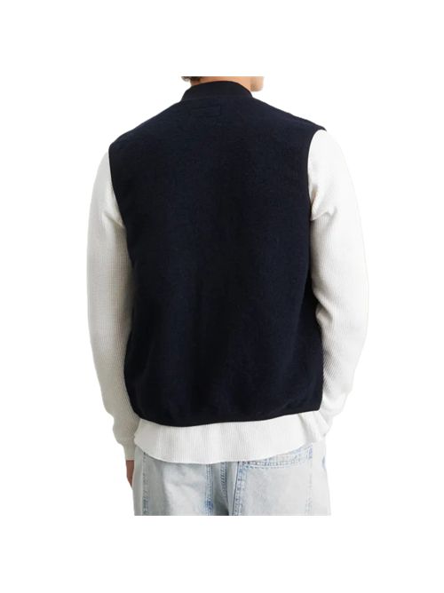 zip waistcoat Gilet lana navy Universal Works. | 00015NAVY